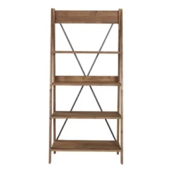 68.25" Boho 4 Tier Solid Wood Ladder Bookshelf Plant Stand - Saracina Home Gray -My Book Perch Sales Store unnamed file 2122