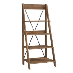 68.25" Boho 4 Tier Solid Wood Ladder Bookshelf Plant Stand - Saracina Home Gray -My Book Perch Sales Store unnamed file 2126