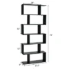 Costway 6 Tier S-Shaped Bookshelf Storage Display Bookcase Decor Z-Shelf -My Book Perch Sales Store unnamed file 2128