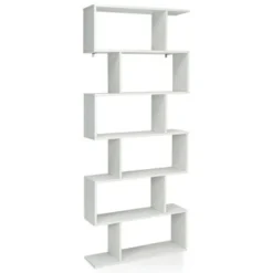 Costway 6 Tier S-Shaped Bookshelf Storage Display Bookcase Decor Z-Shelf -My Book Perch Sales Store unnamed file 2138