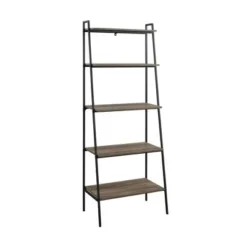 72" Open Storage Ladder Bookshelf - Saracina Home Dark Walnut -My Book Perch Sales Store unnamed file 2144