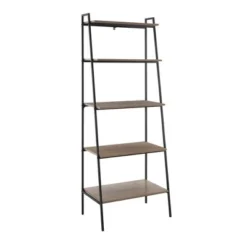 72" Open Storage Ladder Bookshelf - Saracina Home Dark Walnut -My Book Perch Sales Store unnamed file 2145