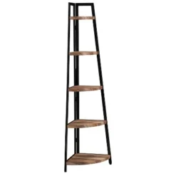 70" 5-Tier Corner Ladder Display Shelving Unit Metal & Distressed Wood - Danya B. -My Book Perch Sales Store unnamed file 2203