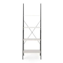 71.5" Newnan Modern Industrial 4 Shelf Etagere Ladder Bookcase - Christopher Knight Home White/black -My Book Perch Sales Store unnamed file 2223