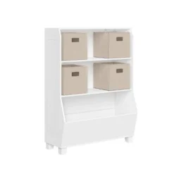 34" Kids' Bookcase with Toy Organizer and 4 Bins - RiverRidge Home Taupe -My Book Perch Sales Store unnamed file 223
