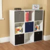 7.5" Utility Bookcase with 5 Fabric Bins - Buylateral White/pink -My Book Perch Sales Store unnamed file 225