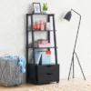 Costway 4-Tier Ladder Shelf Bookshelf Bookcase Storage Display Leaning With 2 Drawers -My Book Perch Sales Store unnamed file 2290