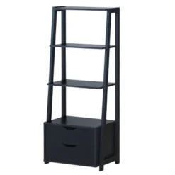 Costway 4-Tier Ladder Shelf Bookshelf Bookcase Storage Display Leaning With 2 Drawers -My Book Perch Sales Store unnamed file 2296