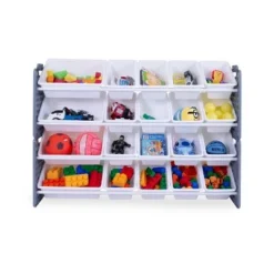 UNiPLAY Toy Organizer With 20 Removable Storage Bins and Block Play Panel, Multi-Size Bin Organizer -My Book Perch Sales Store unnamed file 231