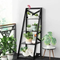 Costway 2 Pcs 4-Tier Ladder Shelf Bookshelf Bookcase Storage Display Leaning Home Office -My Book Perch Sales Store unnamed file 2342