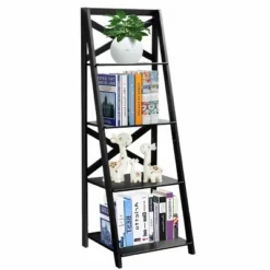 Costway 2 Pcs 4-Tier Ladder Shelf Bookshelf Bookcase Storage Display Leaning Home Office -My Book Perch Sales Store unnamed file 2346