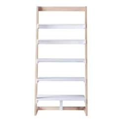 70.75" Prosima Leaning Bookcase White/Weathered White - miBasics -My Book Perch Sales Store unnamed file 2390