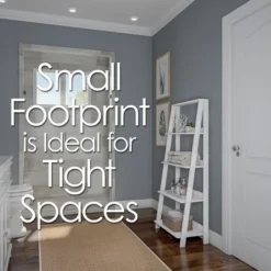 Hastings Home 4-Tier Ladder Bookshelf Freestanding Wooden Bookcase, White -My Book Perch Sales Store unnamed file 2401