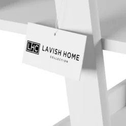 Hastings Home 4-Tier Ladder Bookshelf Freestanding Wooden Bookcase, White -My Book Perch Sales Store unnamed file 2403