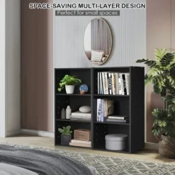 Costway 3 Open Shelf Bookcase Modern Multi-functional Storage Display Cabinet Black -My Book Perch Sales Store unnamed file 241