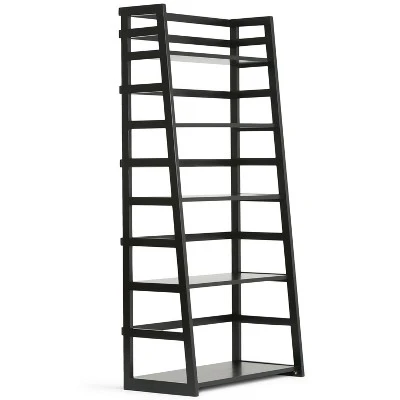 63"x30" Normandy Ladder Shelf Bookcase Farmhouse - Wyndenhall Black 15 63"x30" Normandy Ladder Shelf Bookcase Farmhouse - Wyndenhall Black - Image 13