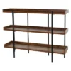Modern Wood and Steel 3 Shelf Display - Onespace Brown/black 1 Modern Wood and Steel 3 Shelf Display - Onespace Brown/black -My Book Perch Sales Store unnamed file 2433