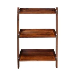 75.5" 5 Tier Solid Wood Leaning Bookshelf - International Concepts White -My Book Perch Sales Store unnamed file 2454