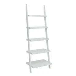 Breighton Home French Country Ladder 72" 5 Shelf Bookshelf - Convenience Concepts White -My Book Perch Sales Store unnamed file 2466