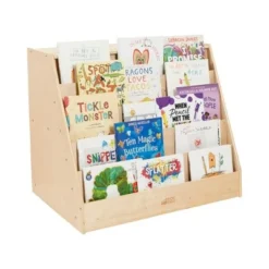 ECR4Kids Birch Book Display Stand with Storage, Wood Shelf Organizer, 5 Shelves & 2 Compartments -My Book Perch Sales Store unnamed file 2471