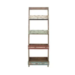70" Wood 4 Shelf Leaning Shelf Book Shelf Brown - Olivia & May -My Book Perch Sales Store unnamed file 2482