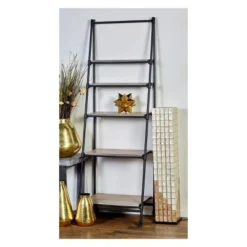 72" Metal and Wood 5 Shelf A Frame Book Stand Black - Olivia & May -My Book Perch Sales Store unnamed file 2488