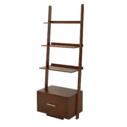 Breighton Home American Heritage Ladder Bookcase with File Drawer - Johar Furniture Black -My Book Perch Sales Store unnamed file 2525