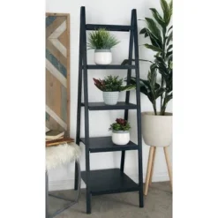Wood Ladder Bookshelf - Olivia & May Gray