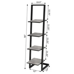 56" Designs2Go 4 Tier Ladder Bookshelf - Breighton Home Faux Birch/black -My Book Perch Sales Store unnamed file 2566
