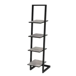 56" Designs2Go 4 Tier Ladder Bookshelf - Breighton Home Faux Birch/black -My Book Perch Sales Store unnamed file 2567