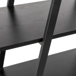 65" 4 Tier Metal and Wooden Leaning Bookcases and Ladder Shelves - Glitzhome Walnut -My Book Perch Sales Store unnamed file 2577