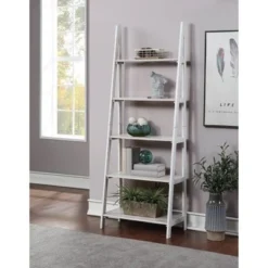 72.25" Brookings Ladder Bookshelf White - OSP Home Furnishings -My Book Perch Sales Store unnamed file 2595