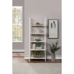 72.25" Brookings Ladder Bookshelf White - OSP Home Furnishings -My Book Perch Sales Store unnamed file 2596