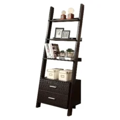 69" Ladder Bookcase with Drawers - EveryRoom Dark Taupe -My Book Perch Sales Store unnamed file 2614