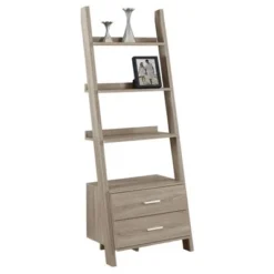 69" Ladder Bookcase with Drawers - EveryRoom Dark Taupe -My Book Perch Sales Store unnamed file 2616