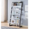 70.75" Wingill Leaning Bookcase White/Distressed Gray - miBasics -My Book Perch Sales Store unnamed file 2617