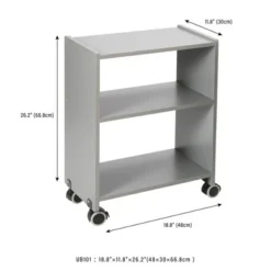 UNiPLAY Storage Rolling Cart — Arts and Crafts, Office Supplies, School Supplies, and Toy Storage, 18.8" x 11.8" x 26.2"