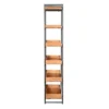 74" 6 Tier Wooden Ladder Storage Bookshelf with Metal Frame Brown/Black - The Urban Port -My Book Perch Sales Store unnamed file 2627