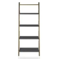 64.13" Nova 4 Shelf Ladder Bookcase Gray - CosmoLiving by Cosmopolitan -My Book Perch Sales Store unnamed file 2643