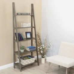 72.25" Hillsboro Ladder Bookcase Gray Wash - OSP Home Furnishings -My Book Perch Sales Store unnamed file 2661