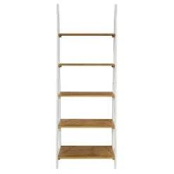 72.25" Medford Ladder Bookshelf Distressed White - OSP Home Furnishings