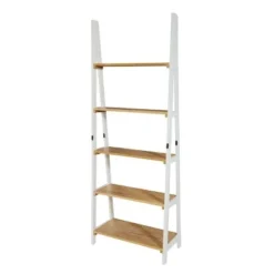 72.25" Medford Ladder Bookshelf Distressed White - OSP Home Furnishings -My Book Perch Sales Store unnamed file 2676