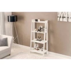53.14" Lisbon 4 Shelf Bookshelf White - Chique 6 53.14" Lisbon 4 Shelf Bookshelf White - Chique -My Book Perch Sales Store unnamed file 2684
