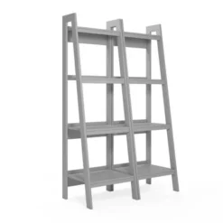 Viewfield 4 Shelf Ladder Bookcase Bundle - Room & Joy Light Gray -My Book Perch Sales Store unnamed file 2692