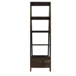 4 Shelf Wooden Ladder Bookcase with Bottom Drawer - The Urban Port White -My Book Perch Sales Store unnamed file 2696