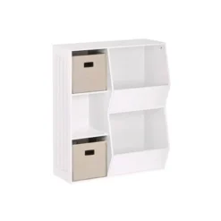 3pc Kids' Floor Cabinet with 2 Bins Set - RiverRidge Home White/hot Pink -My Book Perch Sales Store unnamed file 271