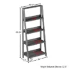 Lavish Home 4-Tier Ladder Bookshelf Freestanding Wooden Bookcase, Gray -My Book Perch Sales Store unnamed file 2733
