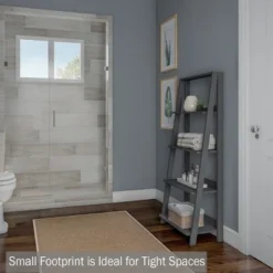 Lavish Home 4-Tier Ladder Bookshelf Freestanding Wooden Bookcase, Gray -My Book Perch Sales Store unnamed file 2737