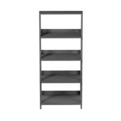 Lavish Home 4-Tier Ladder Bookshelf Freestanding Wooden Bookcase, Gray -My Book Perch Sales Store unnamed file 2739