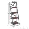Lavish Home 4-Tier Ladder Bookshelf with X-Back Frame – Freestanding Bookcase, Gray -My Book Perch Sales Store unnamed file 2747
